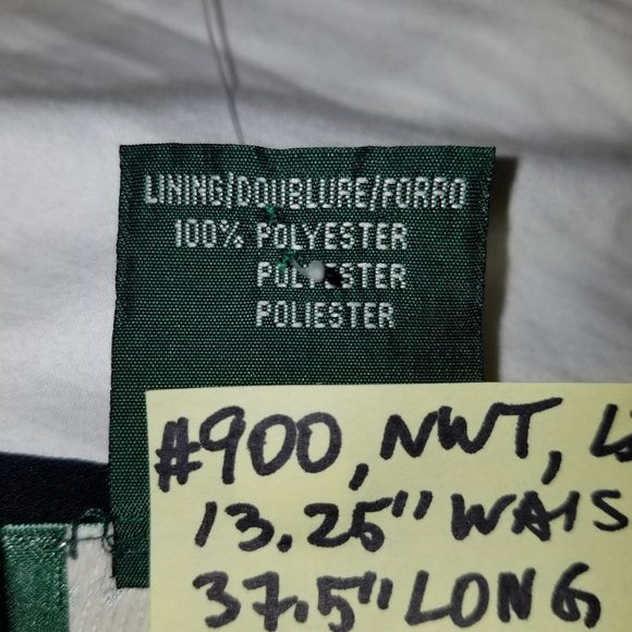 ✅#900 NWT Ralph Lauren Navy Blue White Stripe Skirt - Picture 14 of 16